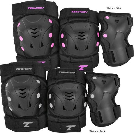 Tempish – Taky – protection pour patins – pack de 3 – adultes – noir – ensemble complet pour patinage – taille XL