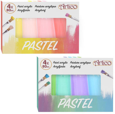 Pastel de peinture acrylique, 4 parties.