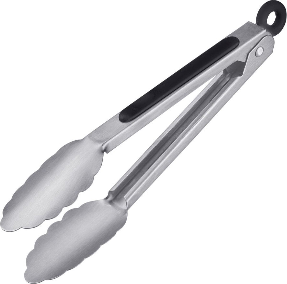 Pince à grill Westmark + pince de service, avec extrémités en acier inoxydable et poignées en caoutchouc, longueur : 20 cm, plastique inox, classic spécial mini, argent noir, 16232270