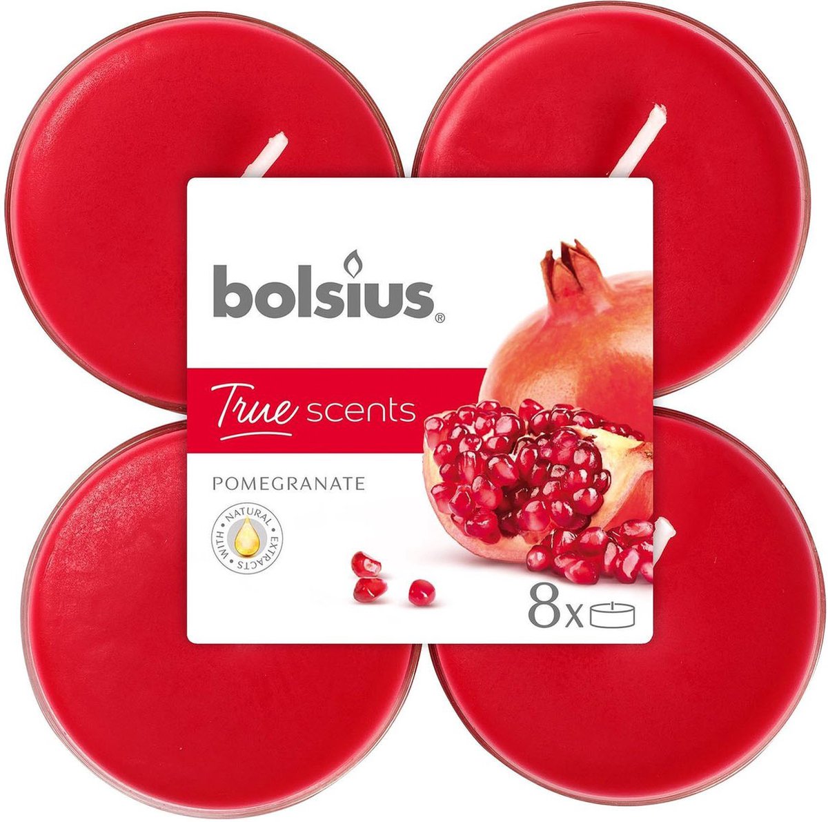 Bolsius maxilight parfum 8pcs grenade