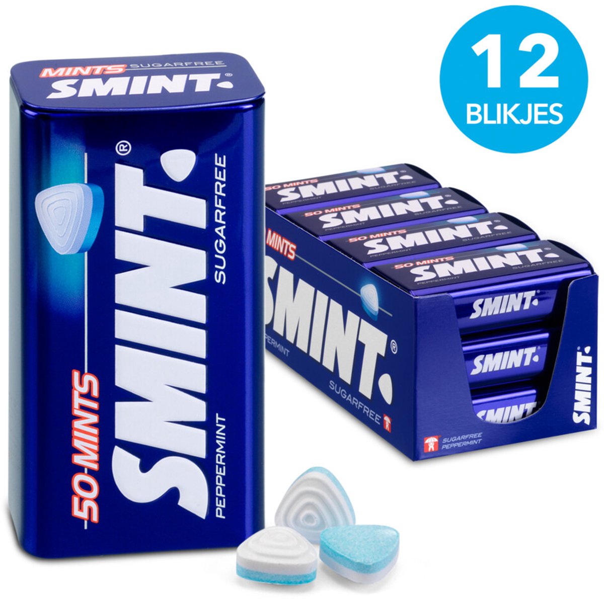 Menthe poivrée Smint xl - Fresh Makers - sans sucre - 1x12 pièces