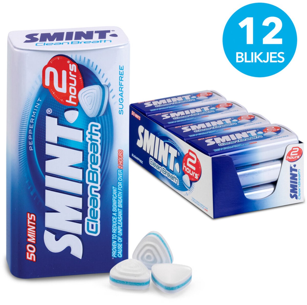 Menthe poivrée Smint Clean Breath - Fresh Makers - sans sucre - 1x12 pièces