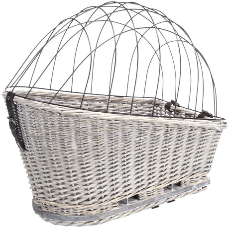 Trixie - panier à vélo - porte-bagages - avec grille - gris - 55x35x49 cm