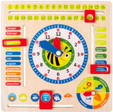 Small foot - horloge calendrier en bois saisons à (allemand)