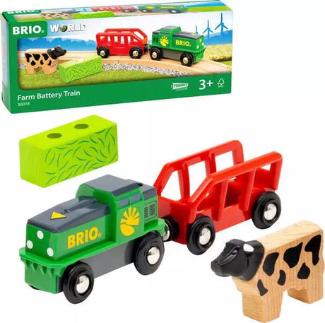 Train agricole à batterie Brio World - Train de jeu pour enfants à partir de 3 ans - 36018