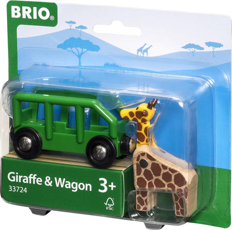 Wagon Brio avec girafe - 33724