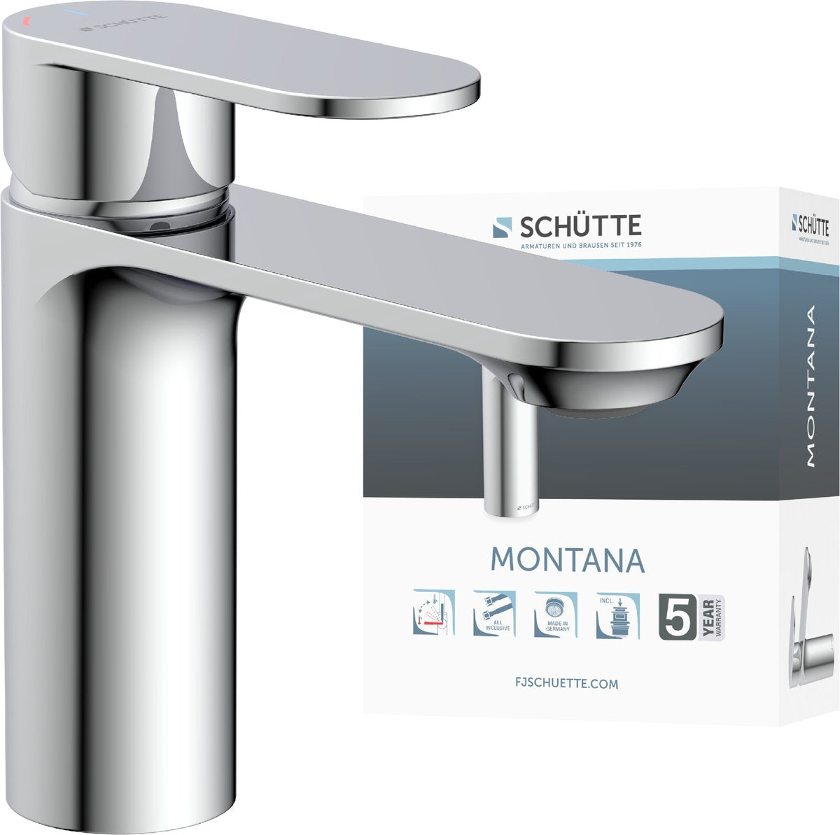 Robinet de lavabo Schütte montana - mitigeur - chrome