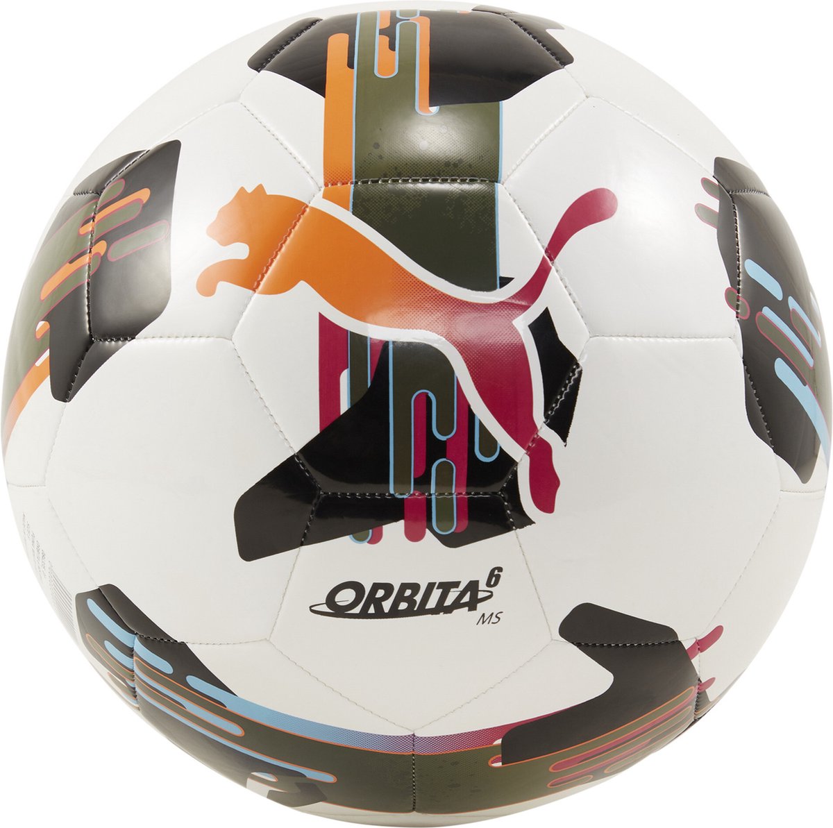 Ballon de football unisexe Puma orbita 6 ms - blanc-multicolore