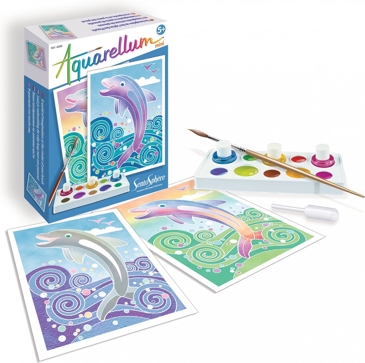 Sentosphère aquarellum mini dauphins