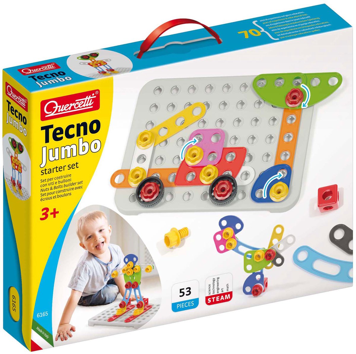 Quercetti Tecno Jumbo Starter Set, 52dlg