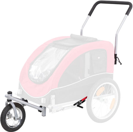 Trixie kit de jogging pour remorque à vélo rouge noir - remorque à vélo pour chien - l