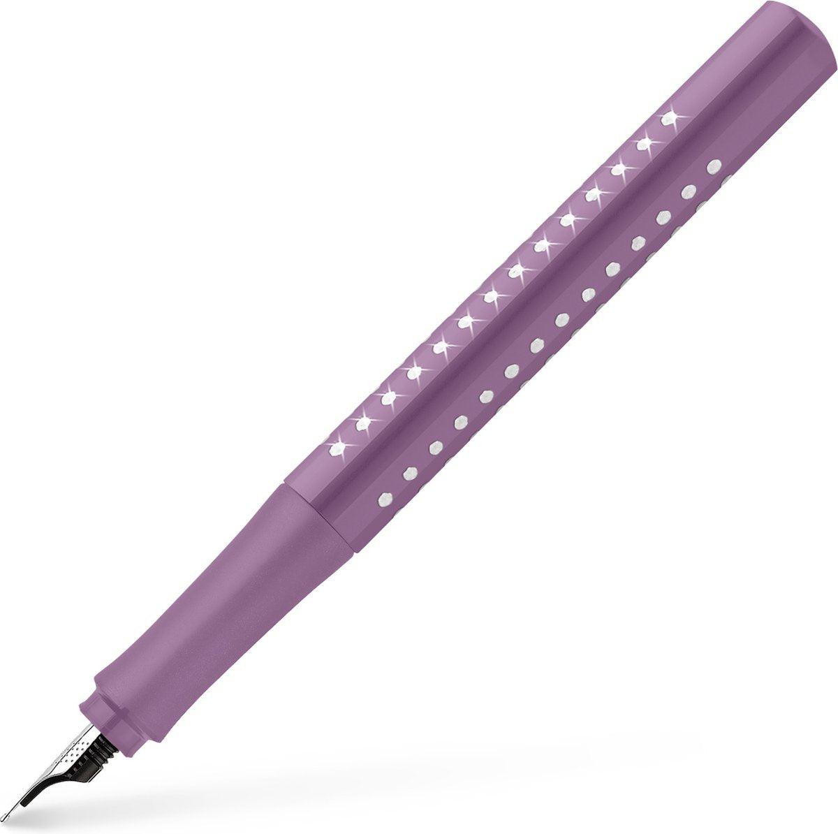 Stylo plume Faber-Castell - grip sparkle - f - violet - fc-140880