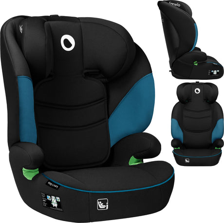 Lionelo Lars - siège auto i-size 100-150 cm - face à la route (fwf) - fixation avec ceinture de sécurité auto - appui-tête avec mousse à mémoire de forme - 10 positions en hauteur - assise large avec mousse EPE - dossier amovible - housse lavable