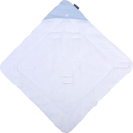 Childhome collection de fleurs - couverture enveloppante - 75x75 cm - blanc bleu