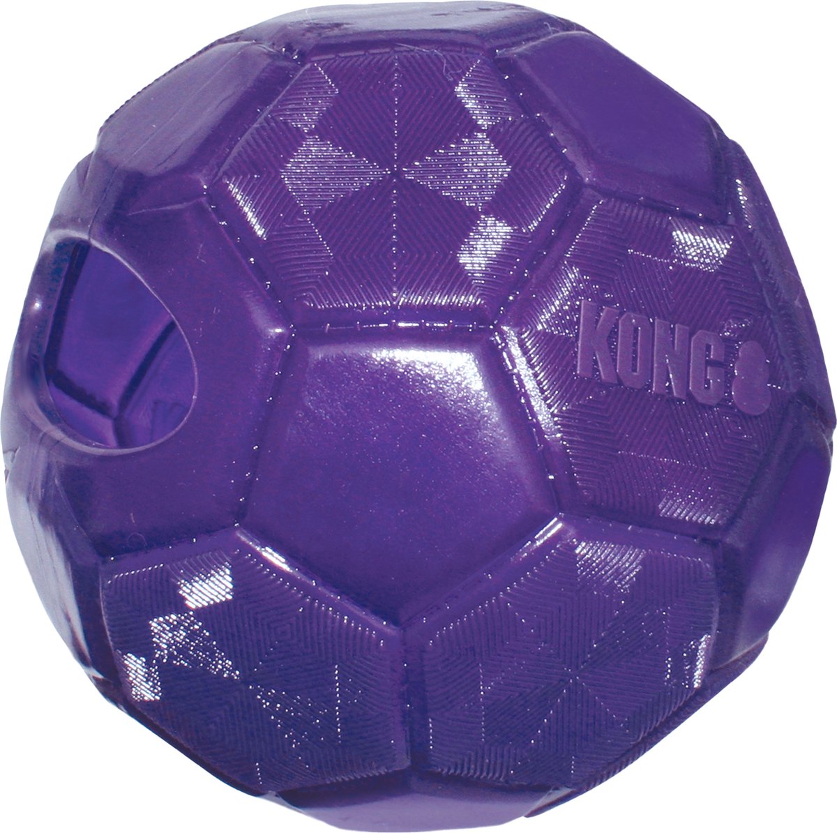 Kong flexball - balle jouet solide pour chiens - violet - 15,5 cm
