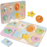 Formes de puzzle à tenons en bois du monde classique, 8 pièces.