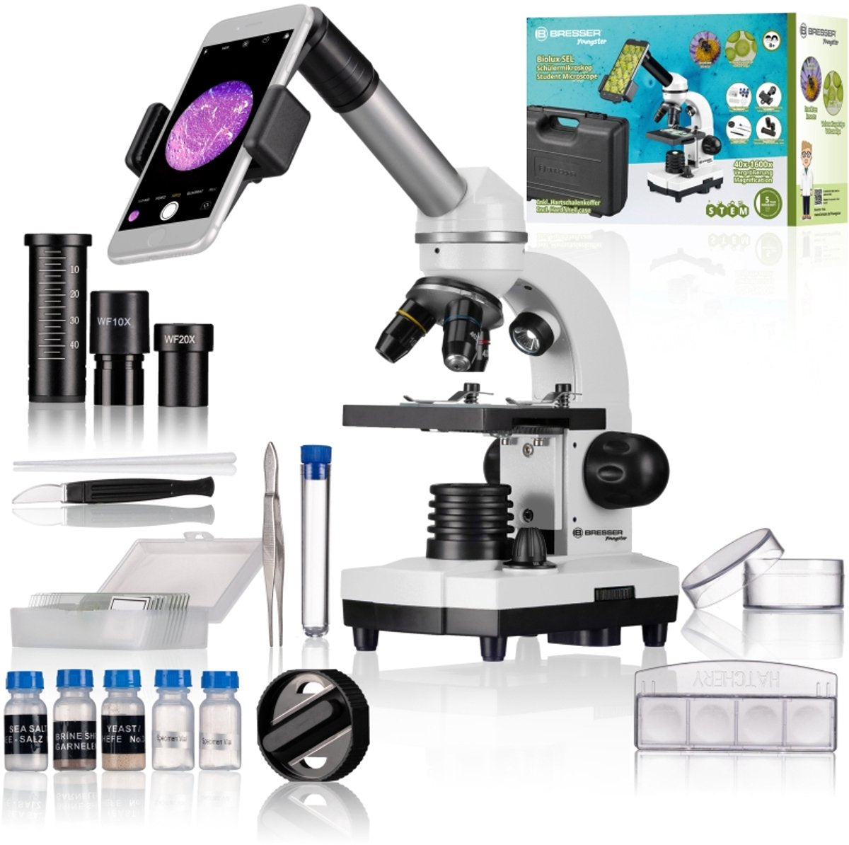 Bresser jeune - microscope étudiant biolux sel - incl. cas