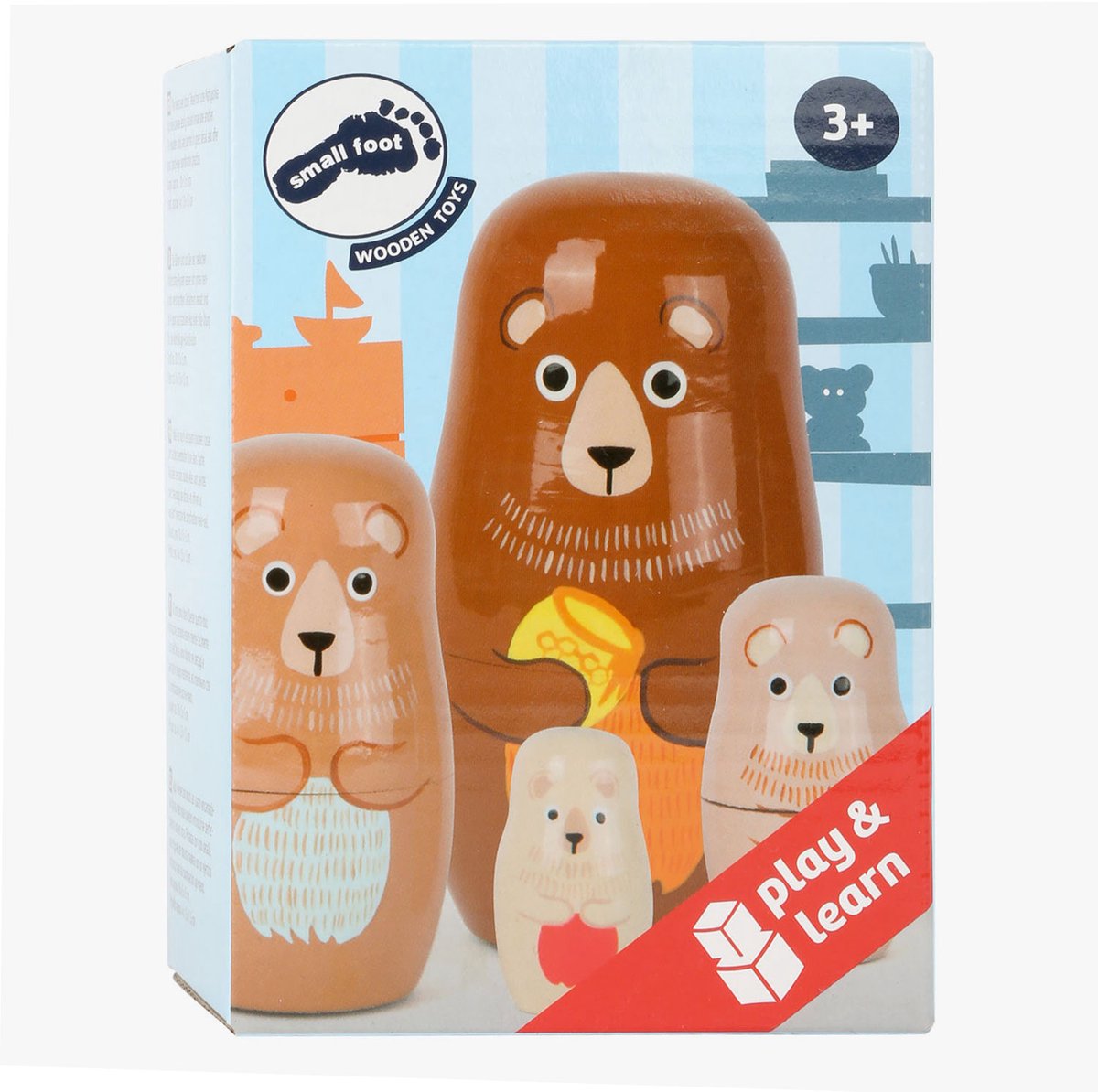 Small foot - poupées matriochka en bois famille des ours