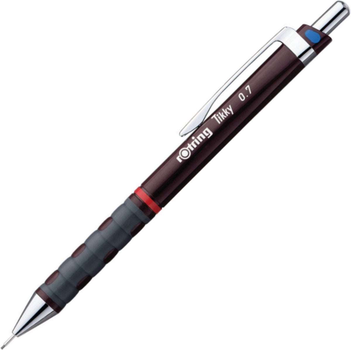 Porte-mine Rotring tikky - hb - 0,7 mm - boîtier rouge bordeaux
