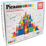 Tactique de tuiles Picasso - jouets de construction - tuiles magnétiques - tuiles magnétiques - ensemble de jeu - jouets à tige - jouets de construction créatifs - 101 pièces - à partir de 3 ans