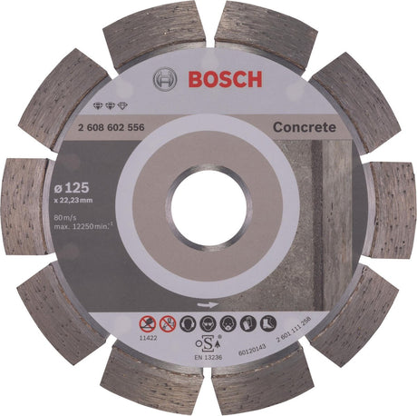 Bosch - disque à tronçonner diamanté expert pour béton 125 x 22,23 x 2,2 x 12 mm