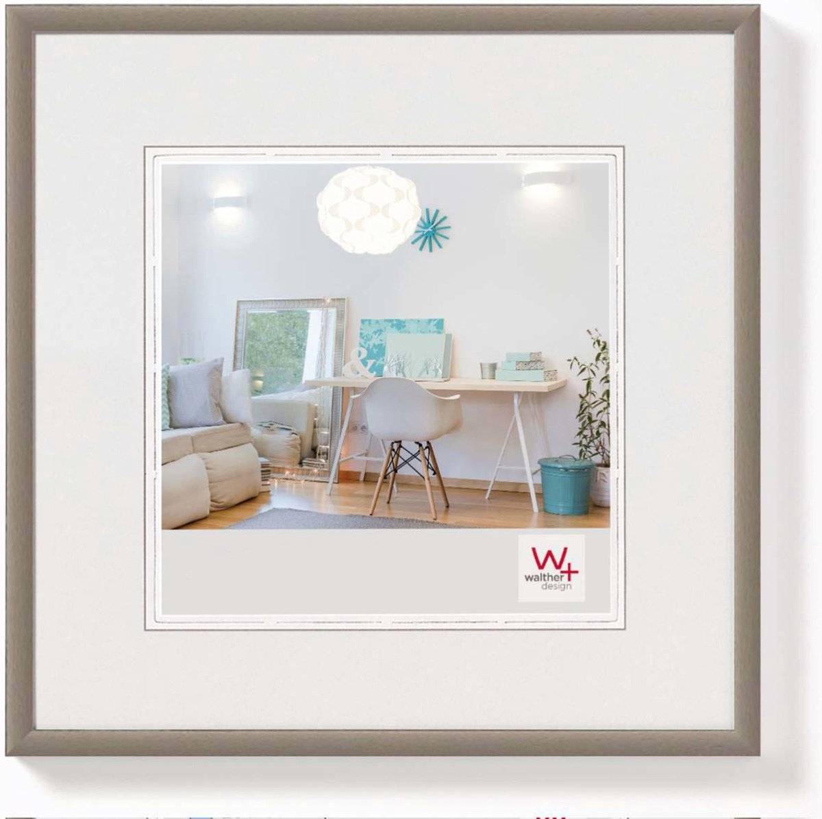 Walther new lifestyle - cadre en plastique - format photo 30x30 cm - acier