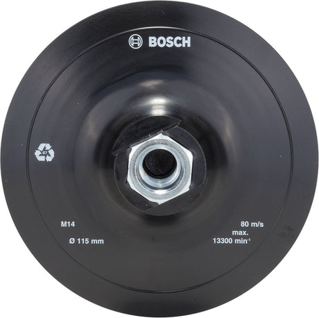 Feuille abrasive en caoutchouc Bosch pour meuleuse d'angle - système de montage à boucles et crochets - 115 mm