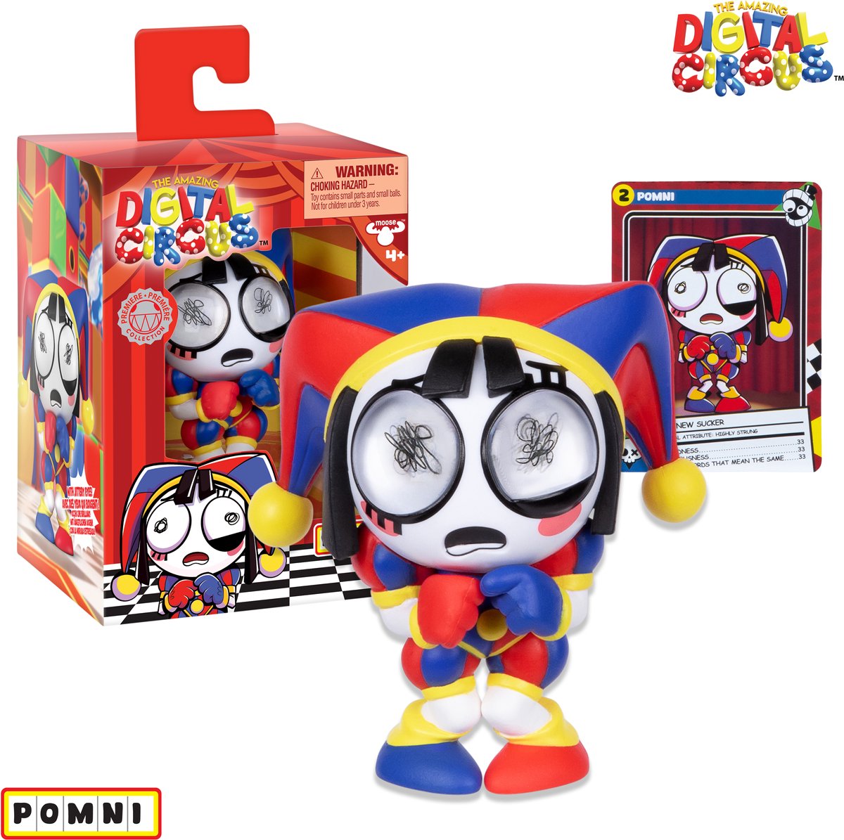 Moose joue avec l'incroyable cirque numérique - figurine en vinyle pomni