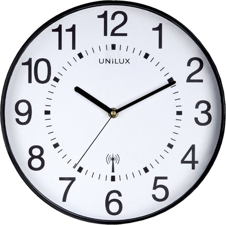 Horloge radiocommandée Unilux maxi wave - noir et blanc - ø 37,5 - ronde