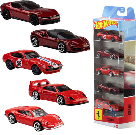 Hot Wheels Ferrari - lot de 5 voitures miniatures Ferrari en métal