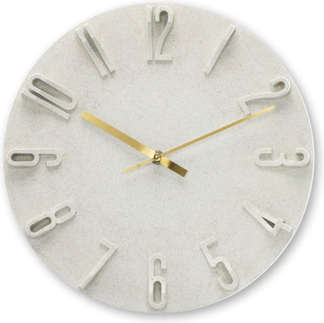 Horloge murale Hama - corfou - quartz - analogique - chiffres 3D - beige