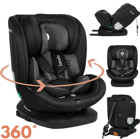 Lionelo bastiaan 4in1 - siège auto isofix rotatif à 360° - de la naissance à 12 ans (40-150 cm groupe 0 1 2 3) - rwf fwf - mousse à mémoire de forme - protection latérale - entièrement réglable - siège large confortable - siège auto i-size