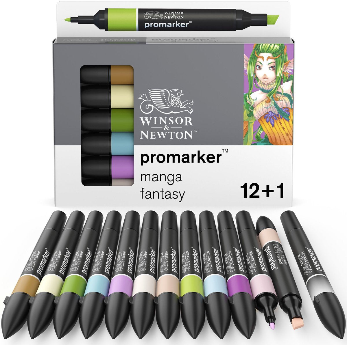 Winsor Newton 0290142 promarker™ 12+1 manga fantastique | marqueurs de mise en page professionnels marqueurs à alcool