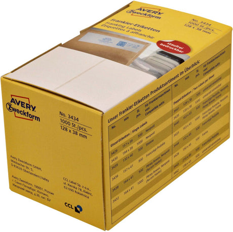 Sans marque sans marque marque maison avery 3434 étiquette d'affranchissement 128x38mm blanc