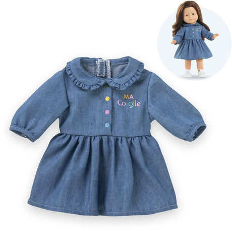 Robe en jean Corolle pour poupée bébé, 36cm