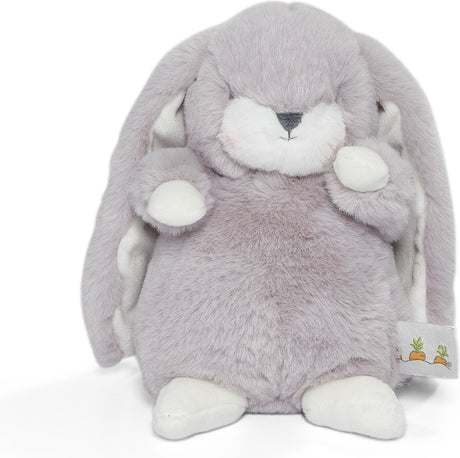 Bunnies by the bay grignoter lapin - peluche - peluche pour enfants - détails brodés - fourrure lilas - 20 cm