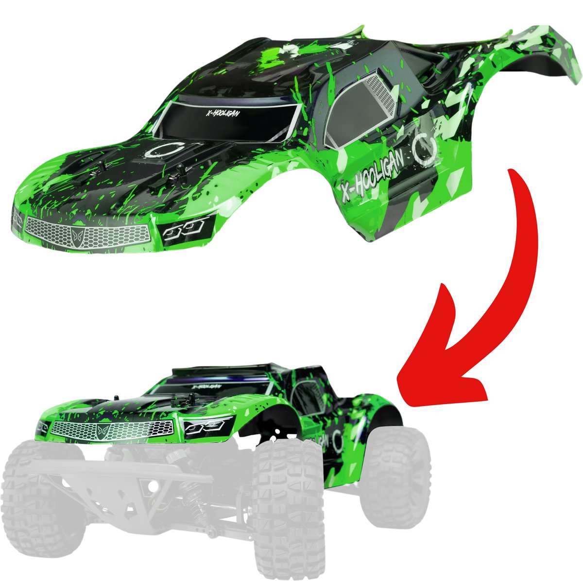 Overmax X-Hooligan Bodywork – Carrosserie RC – Capot de remplacement pour