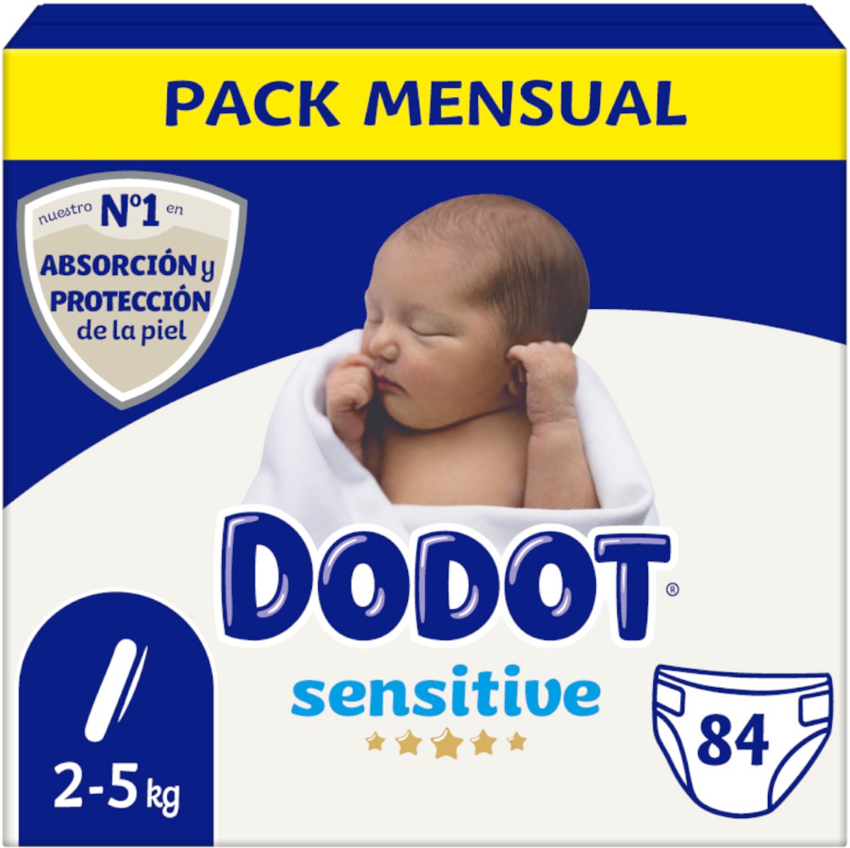 Dodot sensible - couches - 84pcs n°1 (2-5kg)