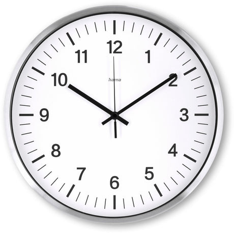 Horloge murale Hama - java - faible bruit - argent