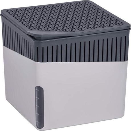 Déshumidificateur Wenko 1,6 litres 16,5x15,7cm plastique gris - comprenant 1 bloc absorbeur d'humidité - absorbeur d'humidité sans électricité - pour pièces d'habitation, camping-cars, caravanes