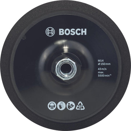 Plateau support Bosch m 14 - ø 150 mm - avec fermeture Velcro