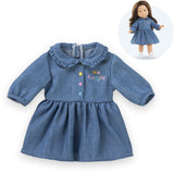 Robe en jean Corolle pour poupée bébé, 36cm