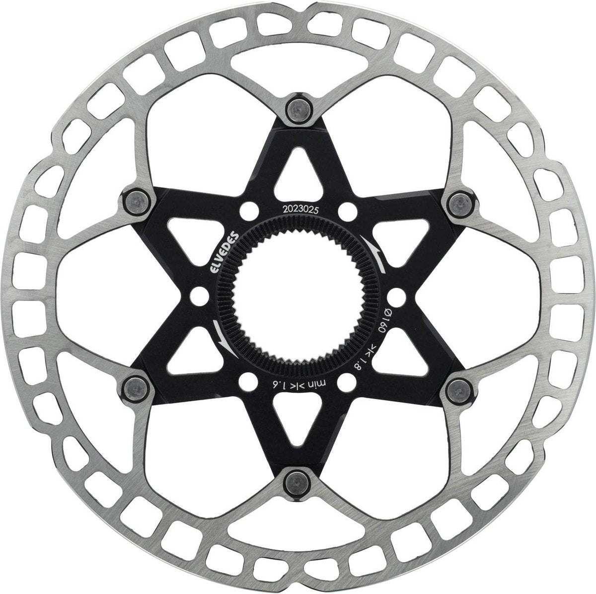 Disque de frein elvedes central Ø160 mm t = 1,8 mm léger