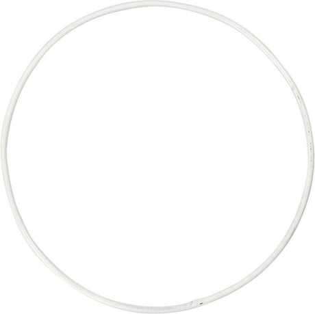 Creativ company anneau en fil métallique, d 30 cm, épaisseur 3 mm, blanc, 5 pièces 1 boîte