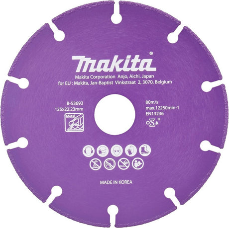 Accessoires Makita - disque diamanté pour métal 125x22,2 mm b-53693