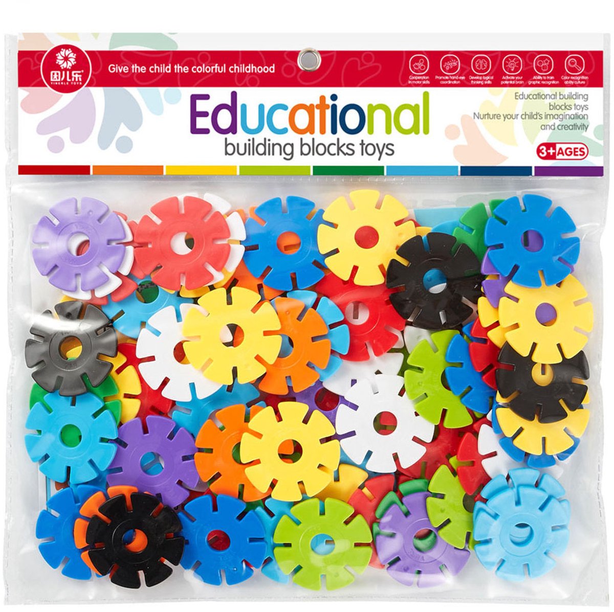Disques de construction Lobbes petits, 198 pcs.