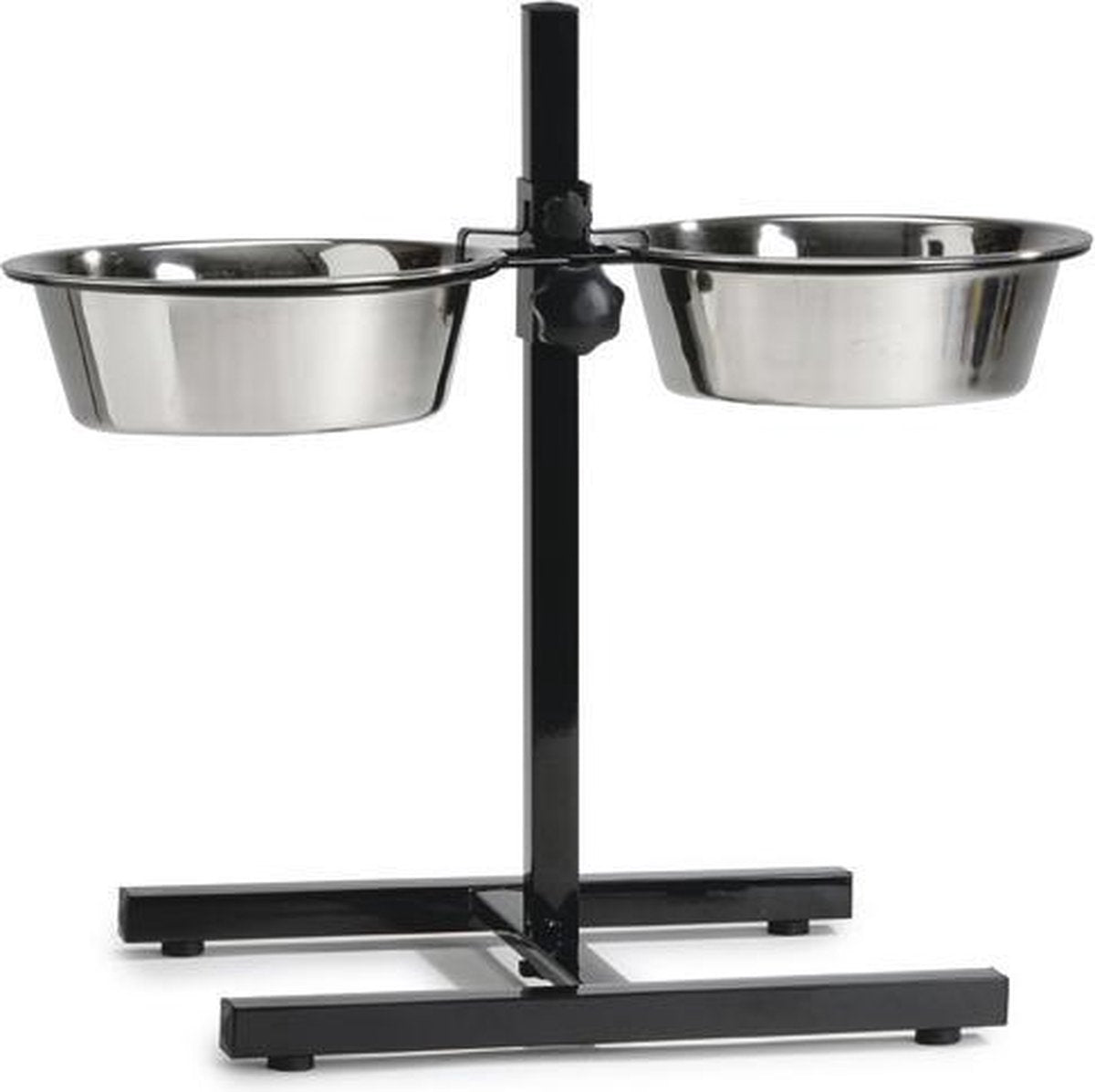 Beeztees standaard - hondenvoer- en drinkbak - zwart - 20 cm