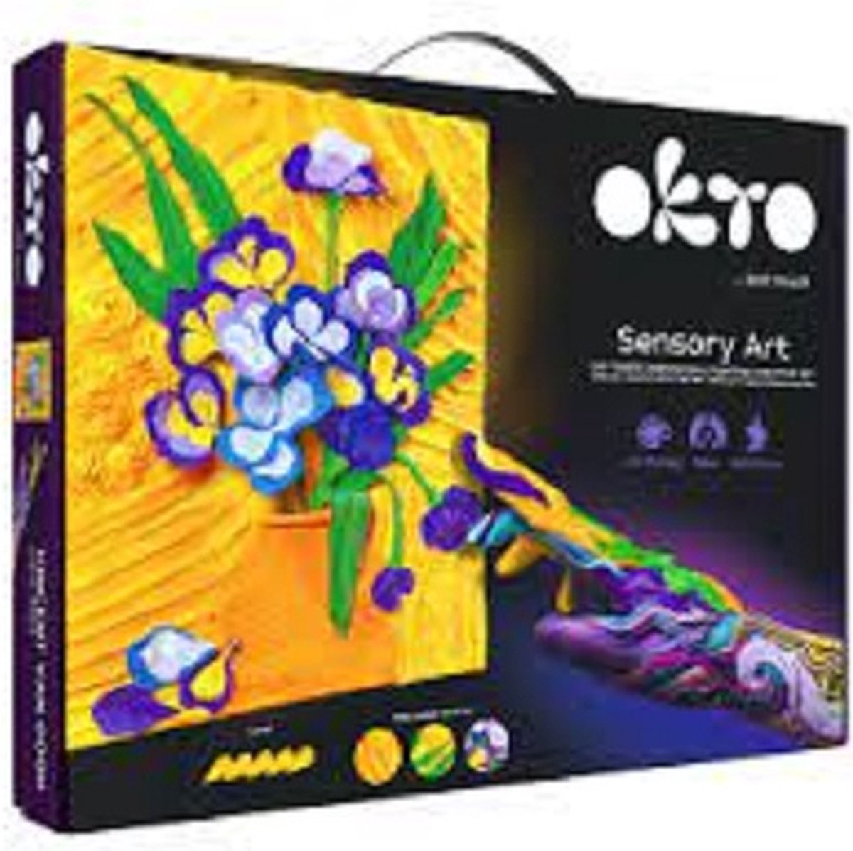 Okto - oeuvre 3D - art sensoriel - vincent van gogh - les iris - artiste argileux
