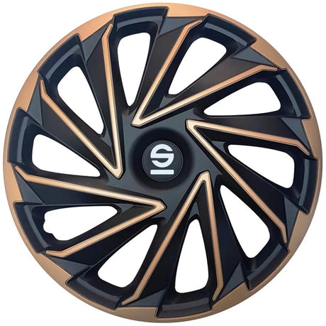 Enjoliveurs Sparco Varese 16 pouces noir or lot de 4