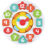 Formes de tri en bois Playgo - et horloge d'apprentissage - 13 pcs.